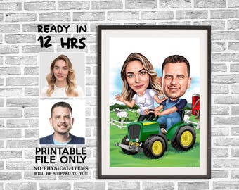 Custom Farmer Cartoon Portrait, Farmer Cartoon, Farmer Caricature,  Funny Farmer Gift, Farmer Portrait, Farmer Caricature from Photo