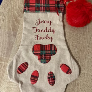 Personalised pet Christmas stocking