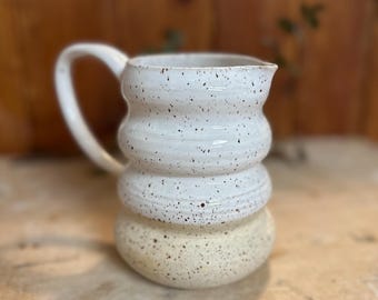 Bubble jug with white glaze