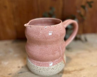 Bubble jug with pink glaze