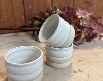 Ceramic espresso cup with white glaze