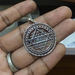 Sri Yantra Silver Pendant | Sri Yantra Pendant Silver | Silver Shree Yantra | Mandala Jewelry |Sacred Geometry Necklace | 925 Silver Pendant