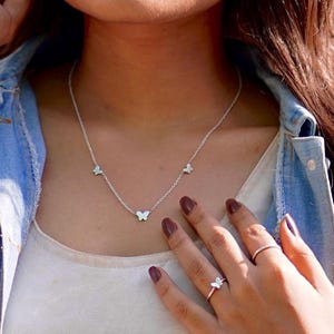 Butterfly Necklace in 925 Sterling Silver | Silver Butterfly Necklace | Minimalist Necklace | Butterfly Jewelry | Dainty Butterfly Necklace