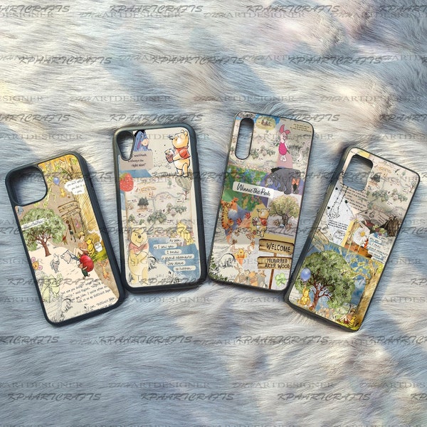 Hundred Acre Woods Phone Case, Pooh And Friends Phone Cover, Classic Winnie The Pooh Case, Pooh Bear Phone Case, iP 11 12 13 14 15 Pro Case