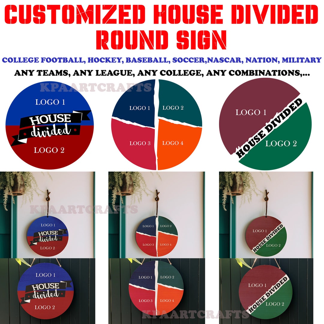 Make Your Own Custom House Divided Sign for Any Team, Schools Sports