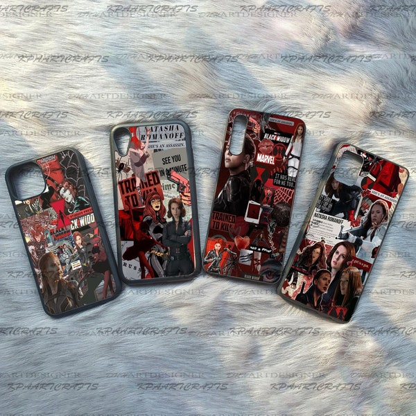 Marvel Black Widow Case, Natasha Romanoff Case, Avengers Superhero Gifts, Black Widow Movie Case, End Game Case, IP 11 12 13 14 15 Case