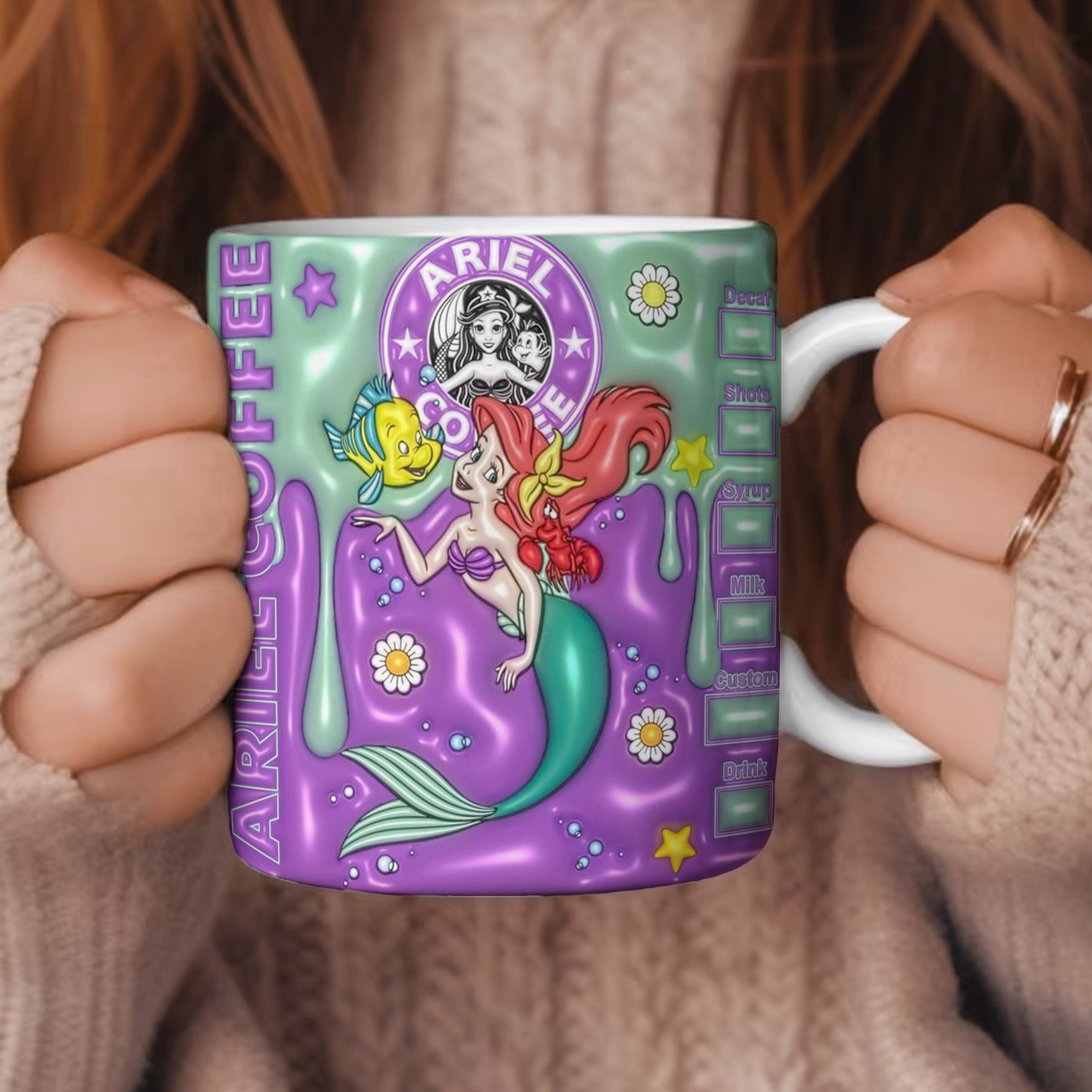 Disney The Little Mermaid 'Dreaming Ariel' Big Coffee Mug Cup 24oz - P –  Pit-a-Pats.com
