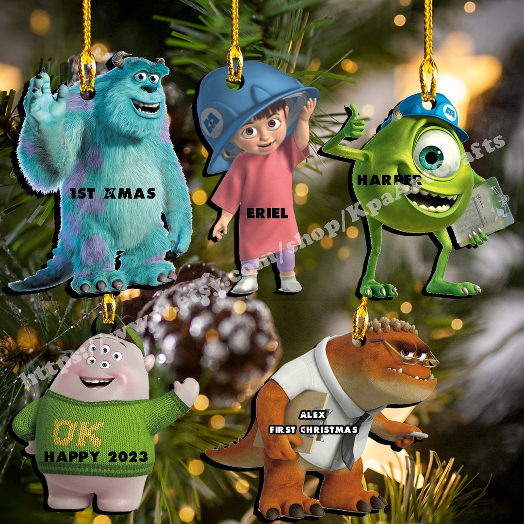 Personalized Monsters Inc. Ornament Sully and Mike Etsy