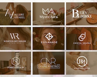 Je créerai un logo professionnel pour votre entreprise | Logo initial | Logo minimaliste | Logo de cils | Logo de mariage | Logo de photographie