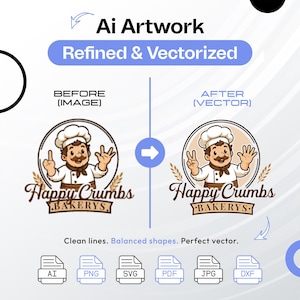 Vectorization Service, Convert Image to Vector, Vector Tracing Service, Logo Recreation Artwork, Photo to SVG Conversion