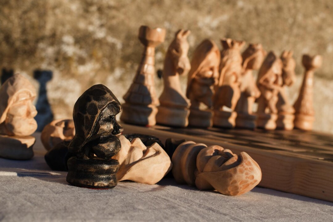 Hand Carved Chess Set - Etsy