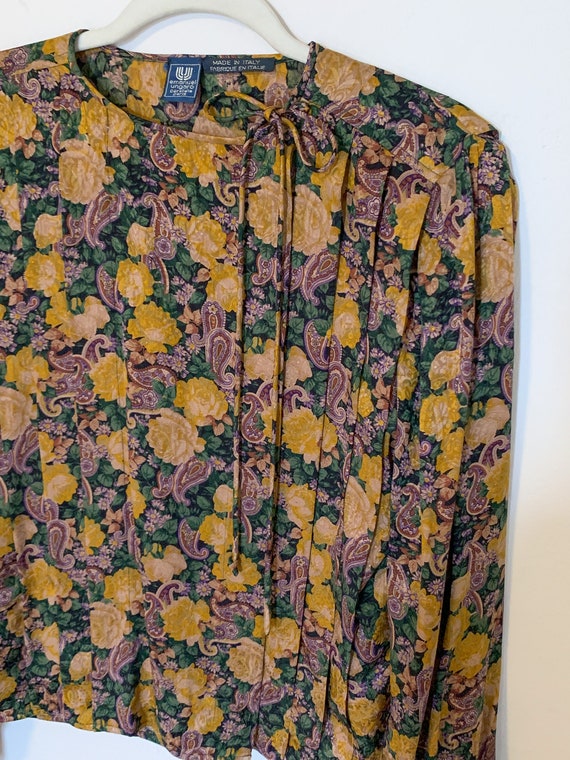 Vintage Emanuel Ungaro Paris Made in Italy Floral… - image 2