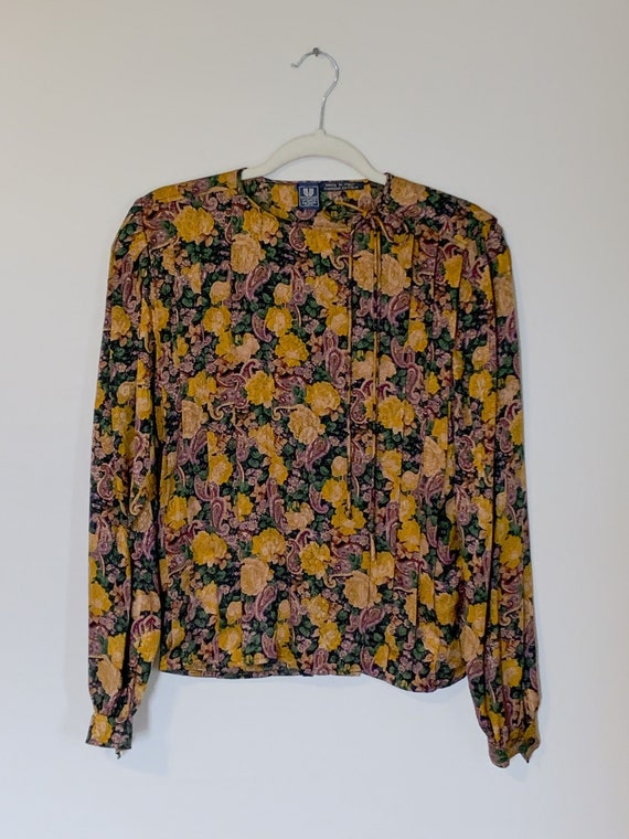 Vintage Emanuel Ungaro Paris Made in Italy Floral… - image 1