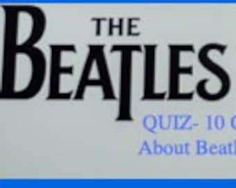 Beatles Quiz -10 Questions about Beatle songs