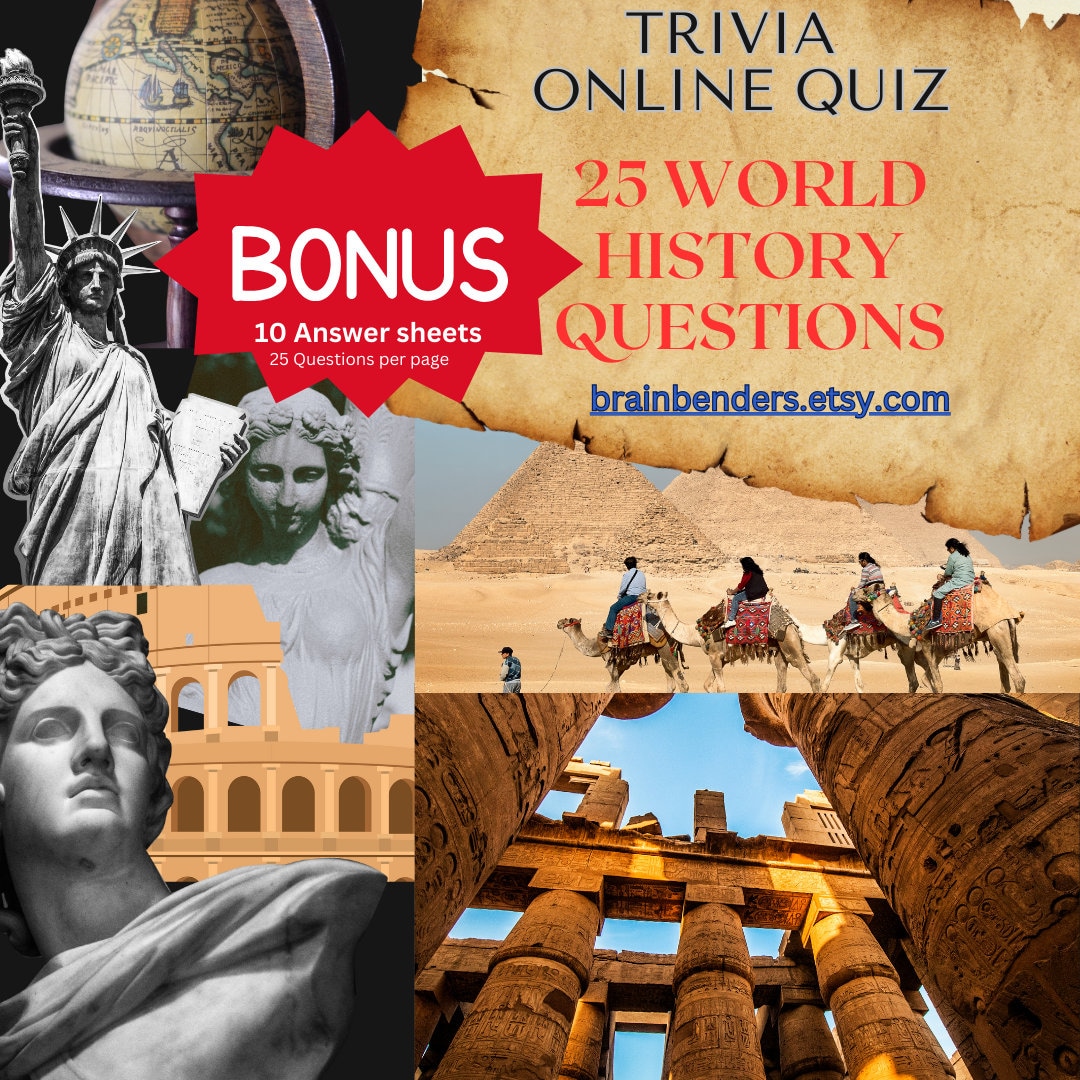 25 History Quiz Questions and Answers-history Trivia - Bonus Answer ...