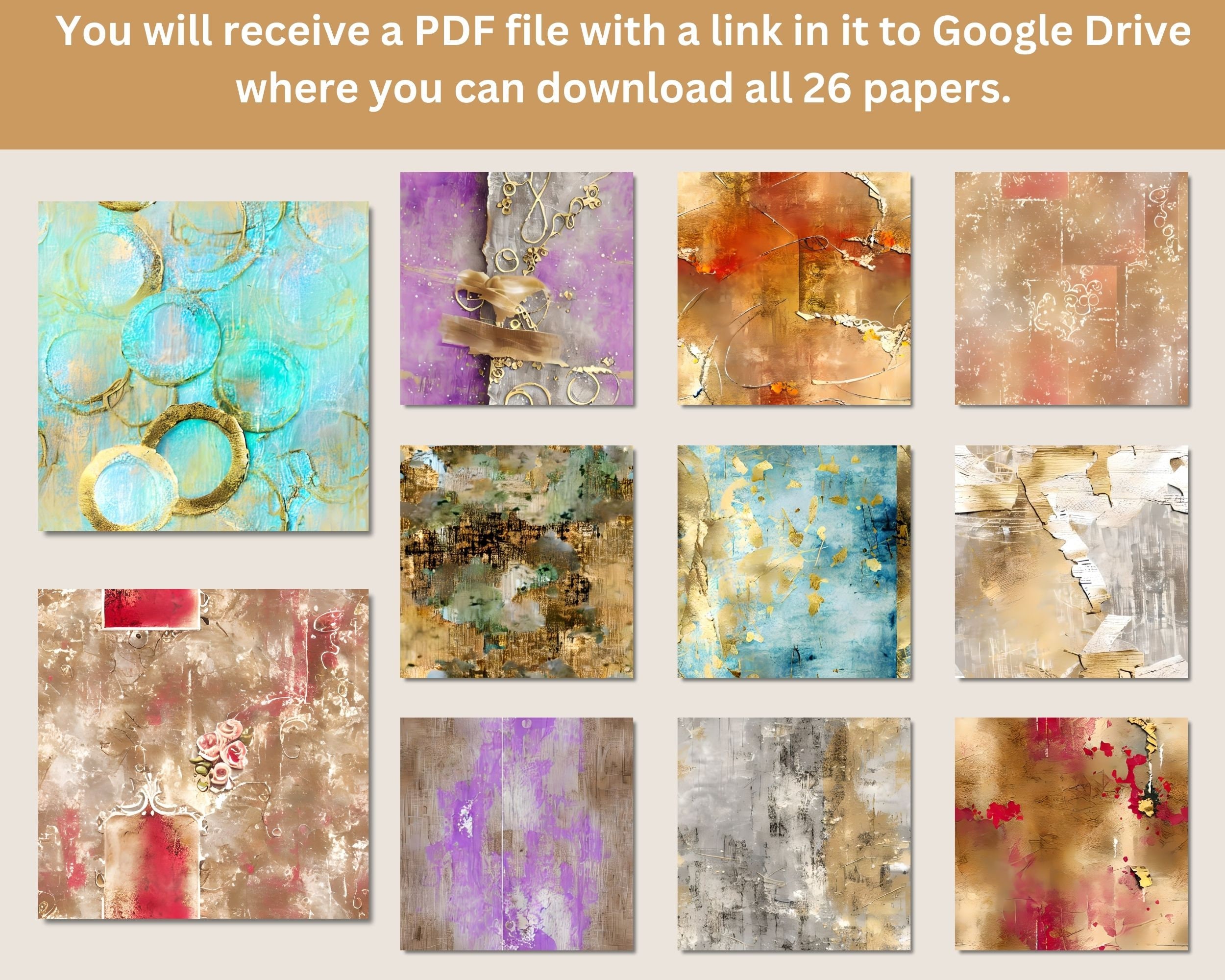 Printable Grunge Seamless Textured Digital Paper Distressed Grungy Junk ...