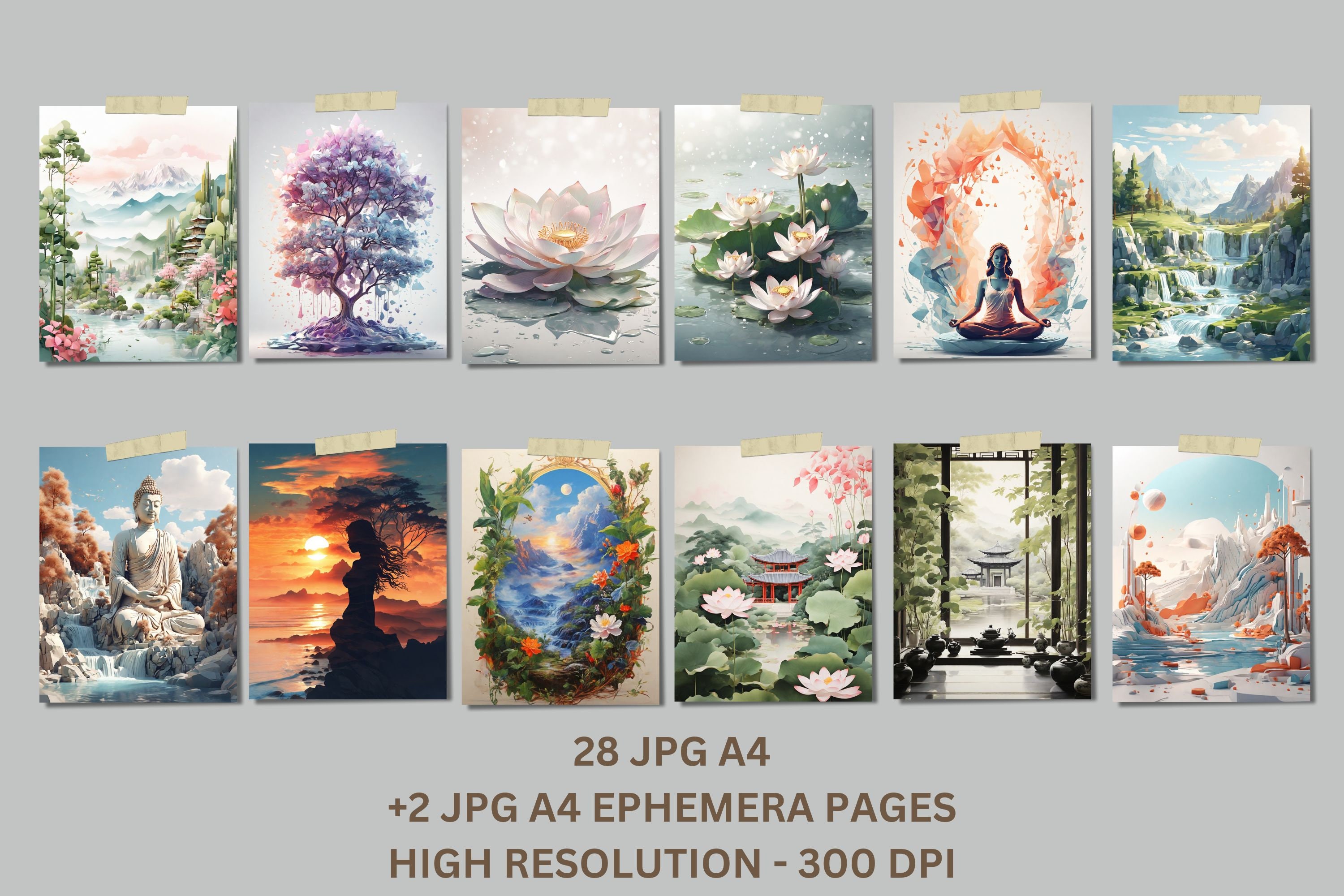 Zen Journal Zen Garden Japanese Junk Journal Kit Meditation Junk Journal Pages ...
