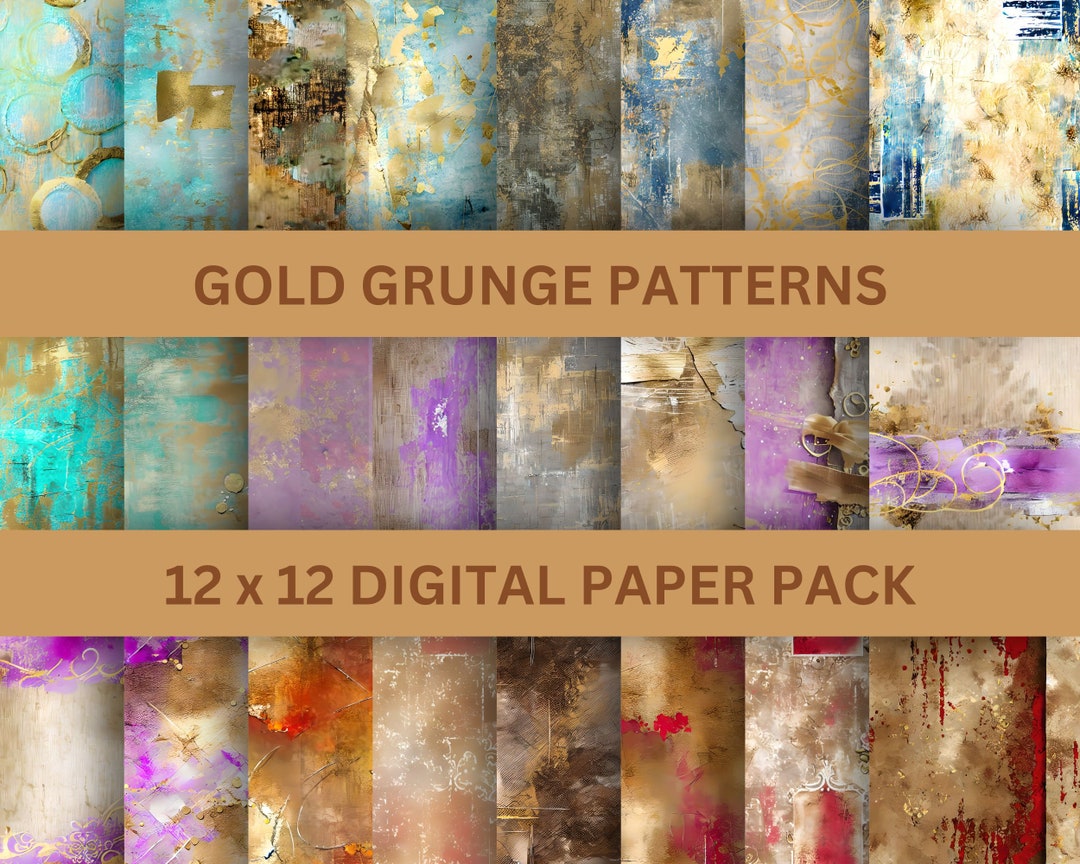 Printable Grunge Seamless Textured Digital Paper Distressed Grungy Junk ...