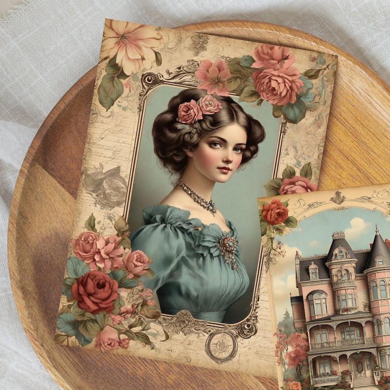 Victorian Scrapbook Pages Vintage Victorian Ladies Junk Journal Pages ...
