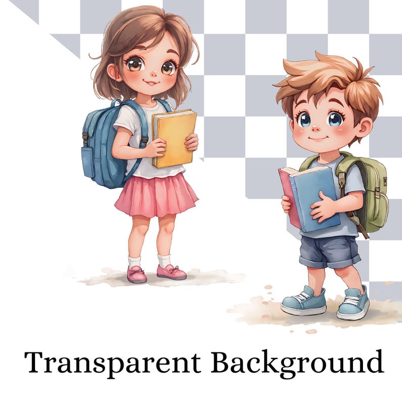 Cute back to school elements for planners, scrapbooking, and classroom decor