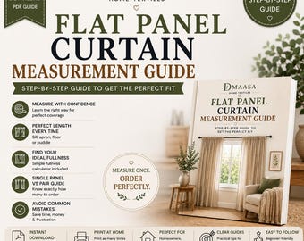 Guide de mesure des rideaux à panneau plat | Comment mesurer des rideaux à panneau plat | Guide de la largeur et de la longueur des rideaux | Calculateur de plénitude