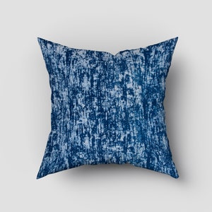 Indigoblauw handgeverfd kussen, Indiase modderdoek sierkussenhoes, decoratieve tie-dye boerderijkussenhoes, boho-stijl bankbankkussens
