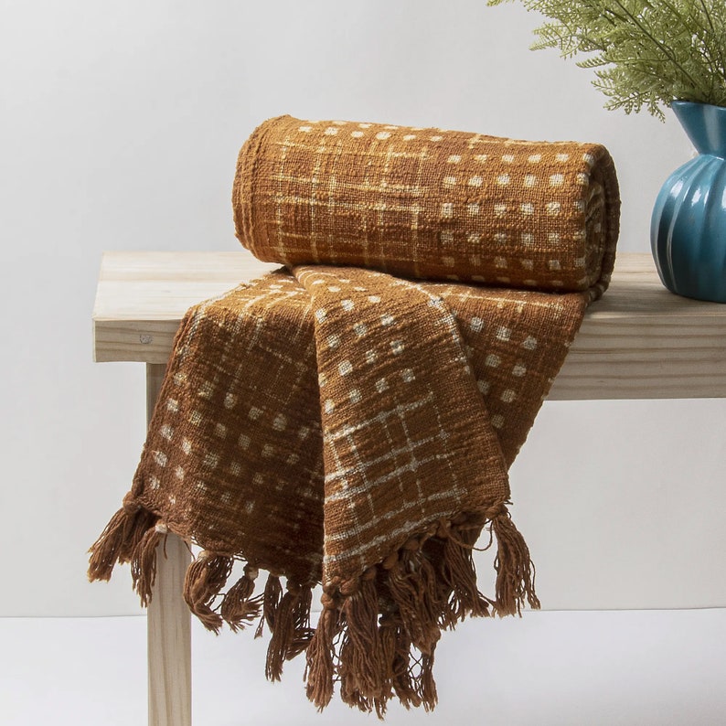 Block Printed Cotton Throw Bed And Sofa Decoration Throw African Mudcloth Throw Boho Throw Blanket Organic Cotton Throw Cotton Bedspread