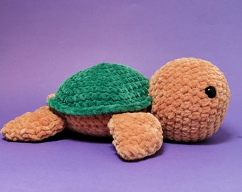 Large Turtle Plushie | Handmade Turtle Stuffed Animal | Amigurumi Turtle | Crochet Turtle Cuddle | Handmade Plushie | Crochet Turtle