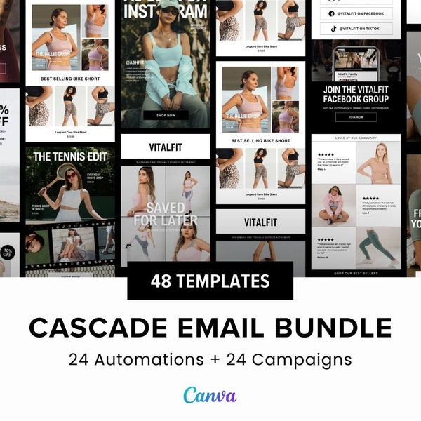 Modèles d'e-mails modifiables, Modèle d'e-mail de vente, Modèle d'e-mail Mailchimp, Marketing des petites entreprises, Modèle d'e-mail Klaviyo, Newsletter Canva