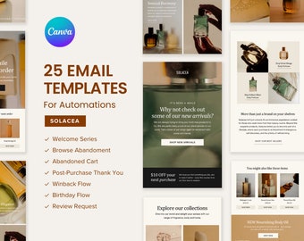 Email Template. Email Marketing Template Canva, Klaviyo Email Template, Mailchimp Email Template, Email Flow Sequence, Email Automation