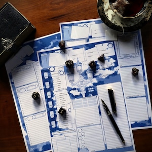 Form-fillable 1920s Noir Character Sheet || DnD 5e || Incl. Spellcasting Sheet + Character Details - PDF || Dungeons & Dragons 5th edition