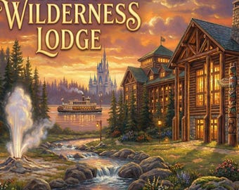 Disney Wilderness Lodge Travel WDW Poster Print 8x10 · 11x14 · 11x17 · 12x18 · 13x19