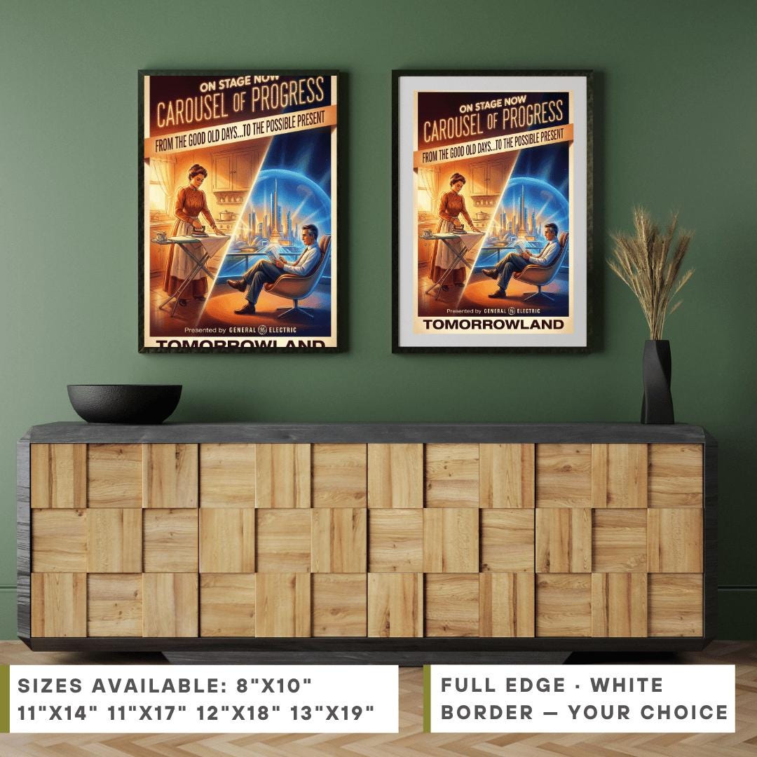 Carousel of Progress Poster | Magic Kingdom Tomorrowland Art Print (8x10 to 13x19)