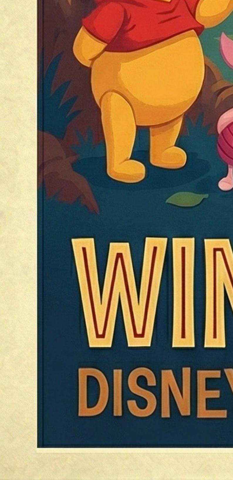 Pooh Ride Sign Disneyland Winnie the Pooh Attraction Ride Poster | Critter Country Art ...