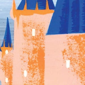 Mary Blair Cinderella Castle Arrival Concept Art Print, Disney 1950 Royal Coach Wall Art, Mid Century Disney Princess Decor, Theme Park Art image 5