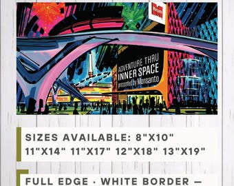 Adventure Thru Inner Space Exterior Poster, Disneyland Tomorrowland Print, Pop Art Disney Wall Art, Retro Disney Decor, Disney Fan Gift