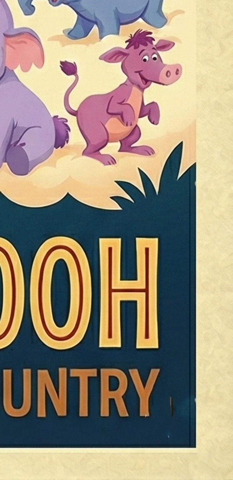 Pooh Ride Sign Disneyland Winnie the Pooh Attraction Ride Poster | Critter Country Art ...