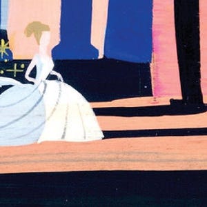 Mary Blair Cinderella Castle Arrival Concept Art Print, Disney 1950 Royal Coach Wall Art, Mid Century Disney Princess Decor, Theme Park Art image 6