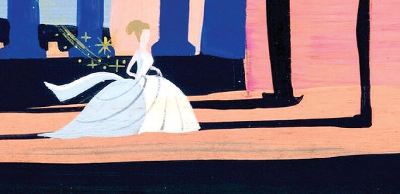 Mary Blair Cinderella Castle Arrival Concept Art Print, Disney 1950 Royal Coach Wall Art, Mid Century Disney Princess Decor, Theme Park Art image 6