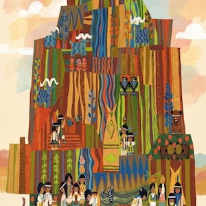 Mary Blair Contemporary Resort Mural Print, Disney Grand Canyon Concourse, Walt Disney World Wall Art, Disneyland Wall Art, Disney Gift Idea image 1