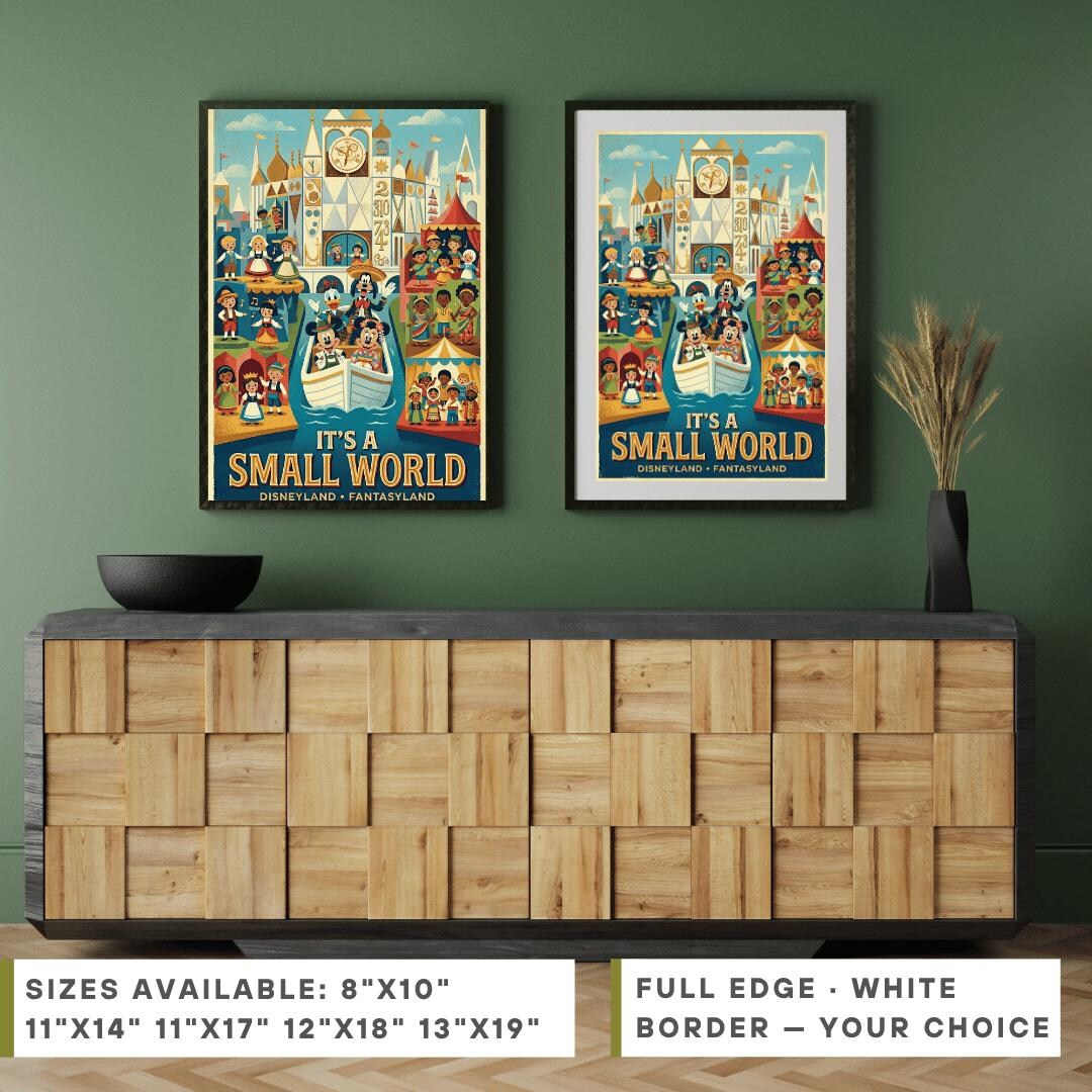 Disneyland Its a Small World Ride Poster | Fantasyland Art Print (8x10 ...
