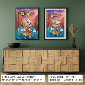 A Goofy Movie Poster, Disney Home Decor, Disney Fan Gift, Retro Wall Art, Disney Lover Gift, Theme Park Art, Disney Gift Idea
