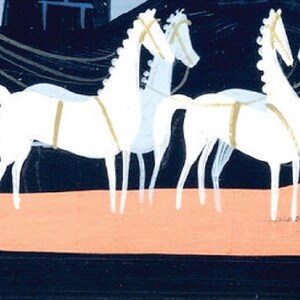 Mary Blair Cinderella Castle Arrival Concept Art Print, Disney 1950 Royal Coach Wall Art, Mid Century Disney Princess Decor, Theme Park Art image 10
