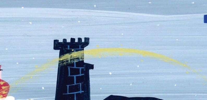 Mary Blair Cinderella Castle Arrival Concept Art Print, Disney 1950 Royal Coach Wall Art, Mid Century Disney Princess Decor, Theme Park Art image 8