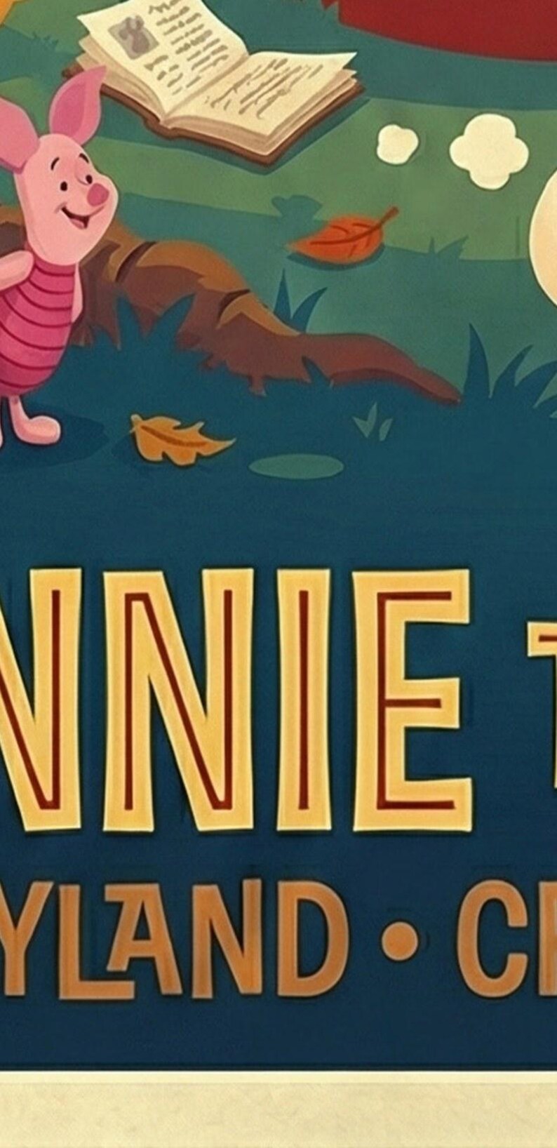 Pooh Ride Sign Disneyland Winnie the Pooh Attraction Ride Poster | Critter Country Art ...