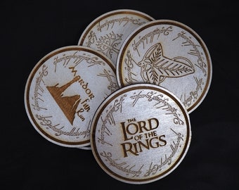 Sottobicchieri in legno Signore degli Anelli - Wooden LOTR Coaster