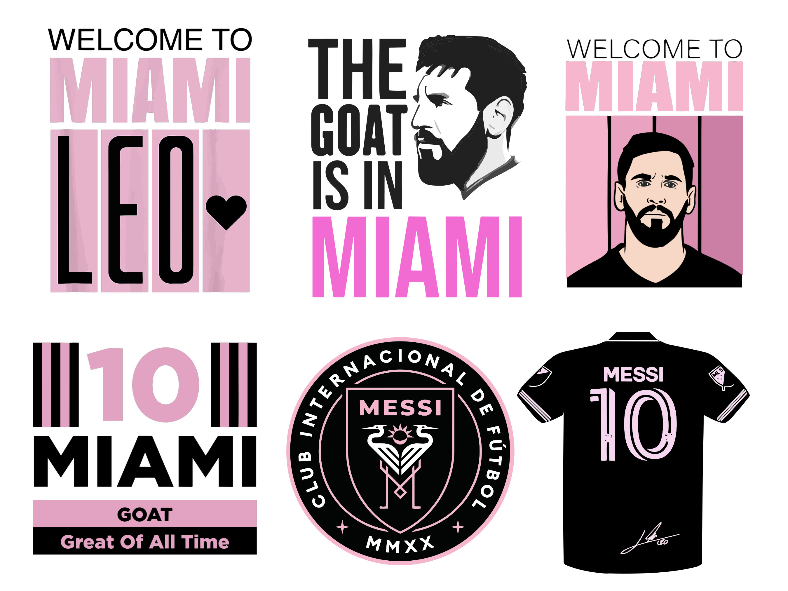 Lionel Messi Inter Miami Png Inter Miami Leo Messi 20232024 Etsy Canada