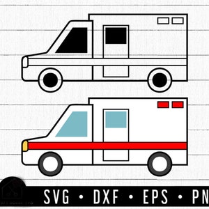 Ambulancia Van SVG EMT Vehículo de emergencia Cortar archivos