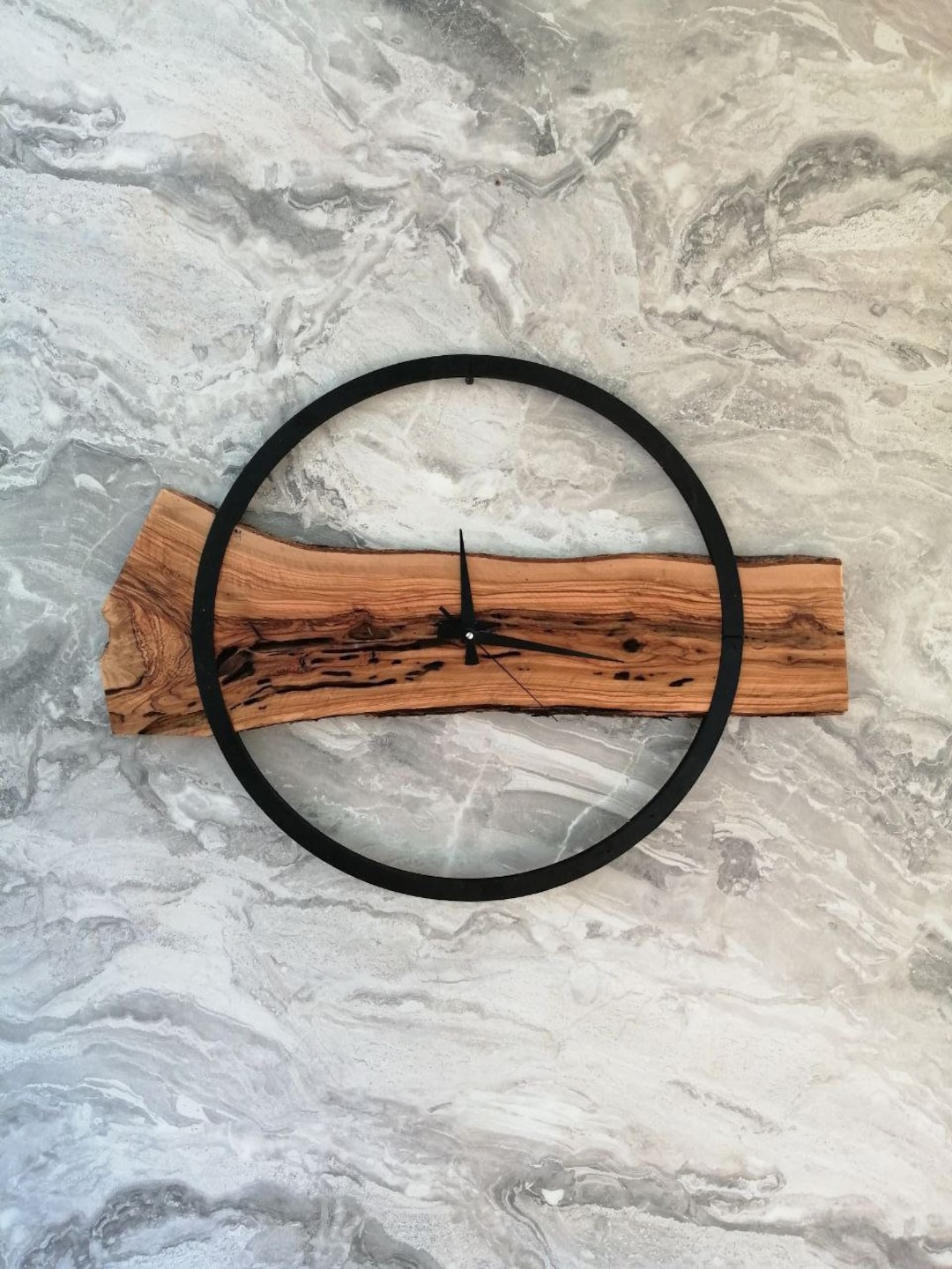 Natural Wooden Art Wall Clock Home Decoration Products Etsy