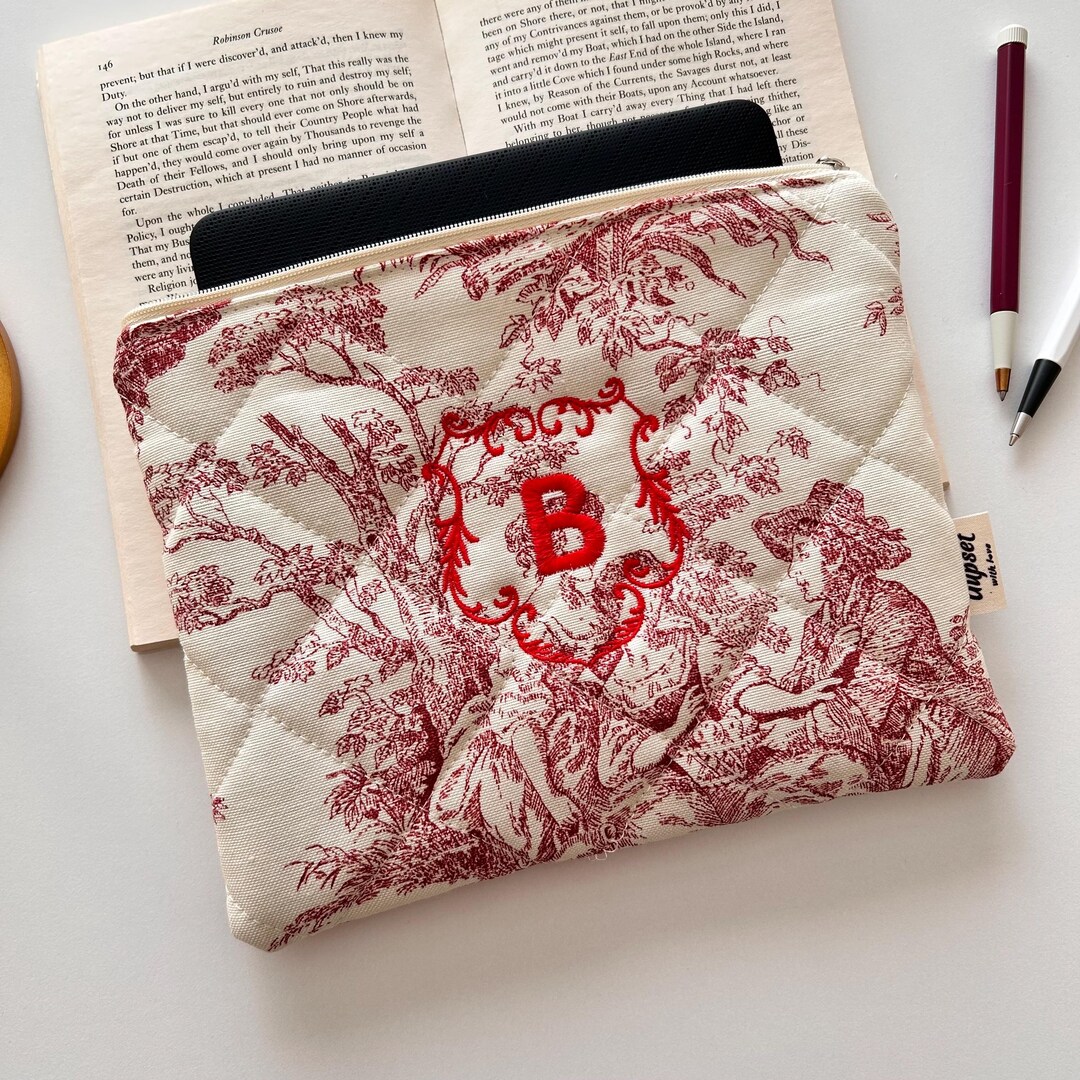Custom Kindle Sleeve, Monogrammed E-reader Cover, Handmade Gift for ...